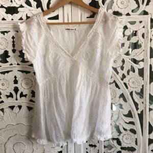 JOHNNY WAS 🌼 Eyelet Babydoll Top